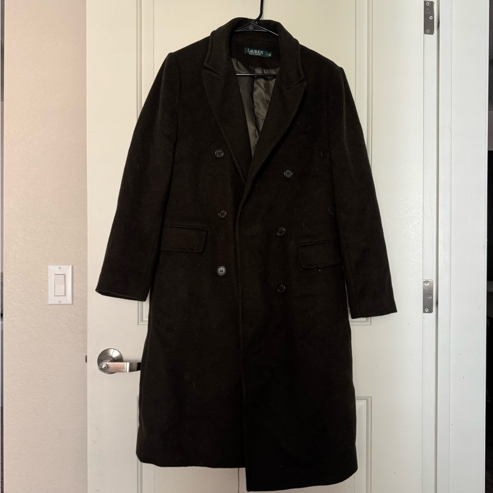 Lauren Ralph Lauren Olive Green Trench Coat Classic Style